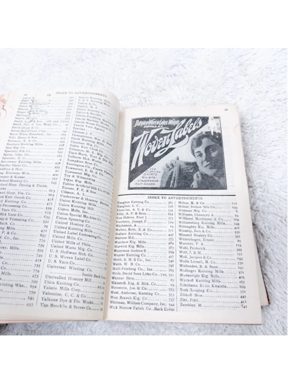 Vintage 1921 Davisons Knit Goods Trade Directory Torrington Needles Pocket Book